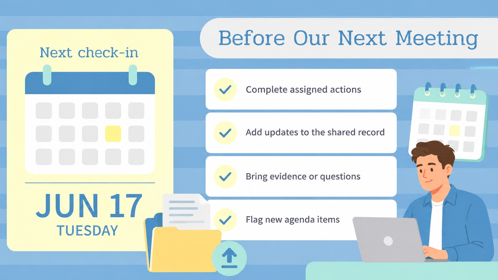 Faculty Meeting Action Planner presentation template, slide 14