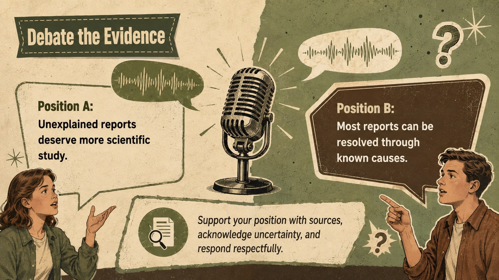 Flying Saucer History Lesson Deck presentation template, slide 10