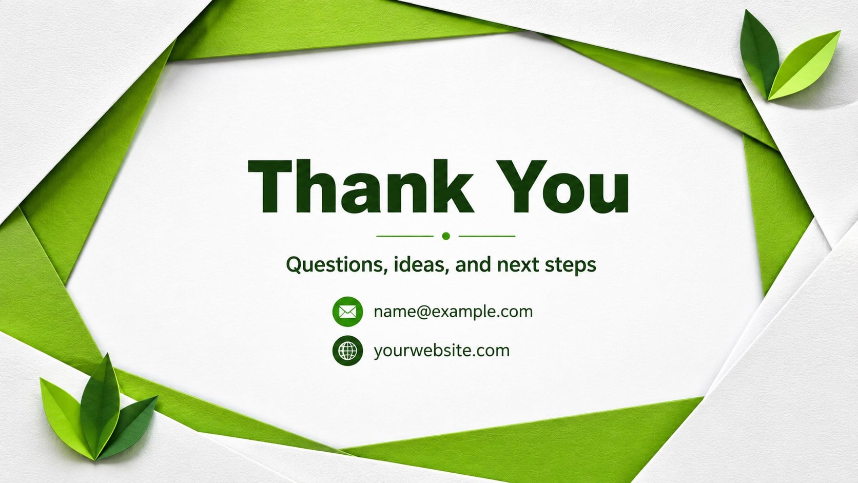 Folded Paper Business Deck presentation template, slide 16
