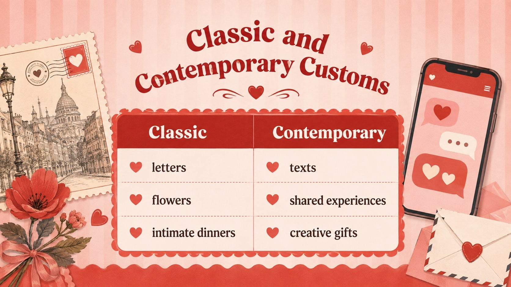 French Valentine Traditions Presentation presentation template, slide 13
