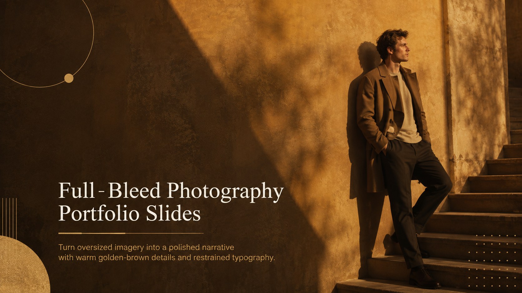 Full-Bleed Photography Portfolio Slides presentation template, slide 1