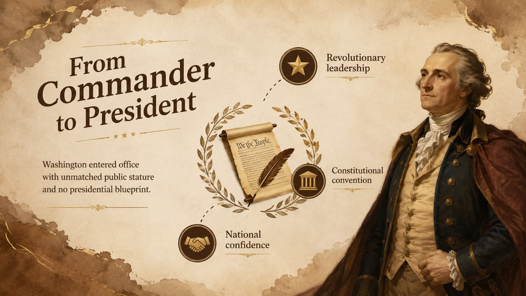 Modelo de apresentação Administração Inicial de George Washington, slide 3
