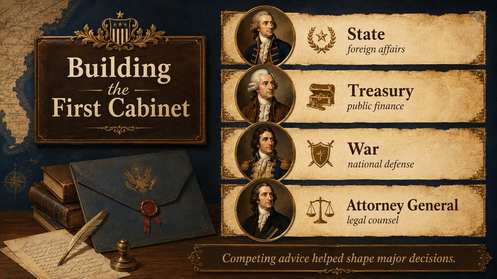 Modelo de apresentação Administração Inicial de George Washington, slide 6