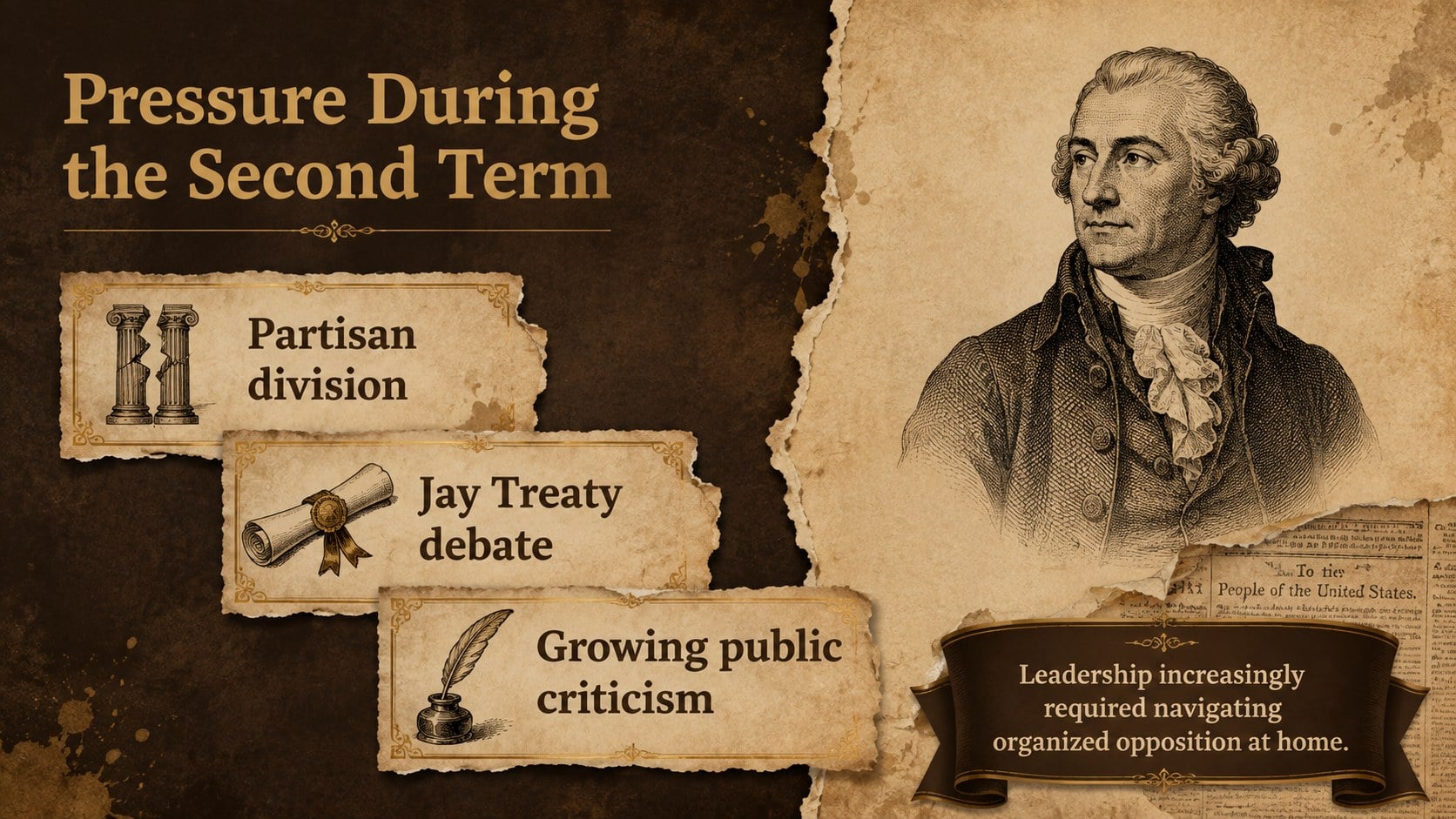 Modelo de apresentação Administração Inicial de George Washington, slide 12