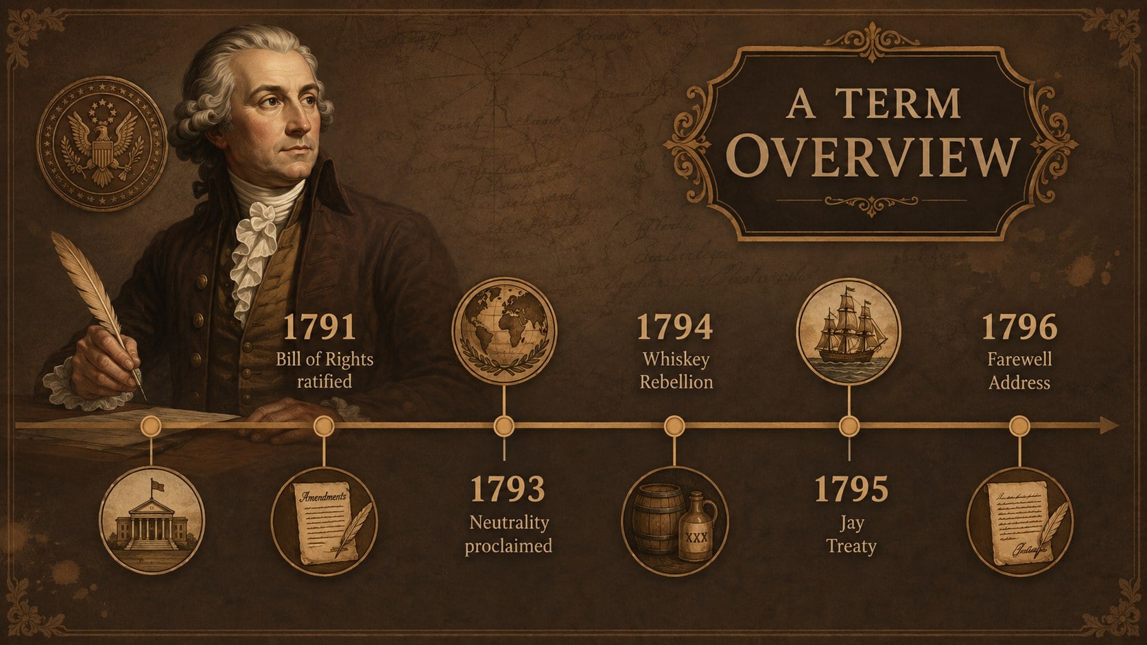 Modelo de apresentação Administração Inicial de George Washington, slide 13