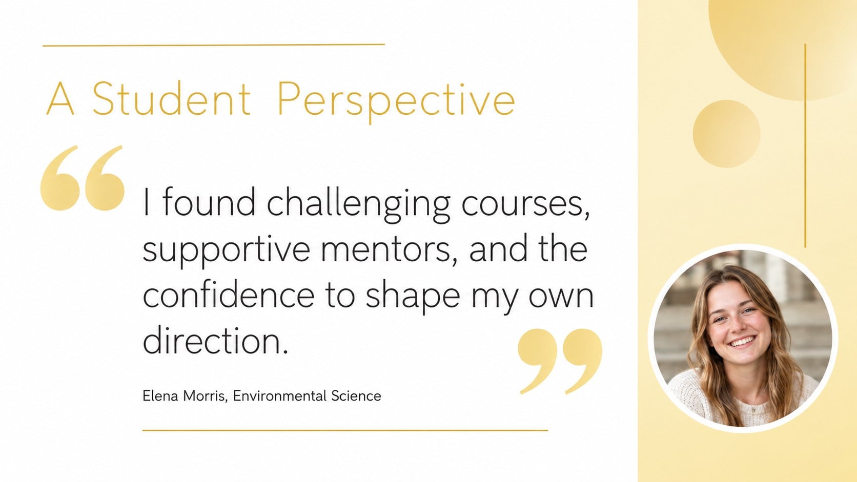 Golden Gradient College Prospectus presentation template, slide 11