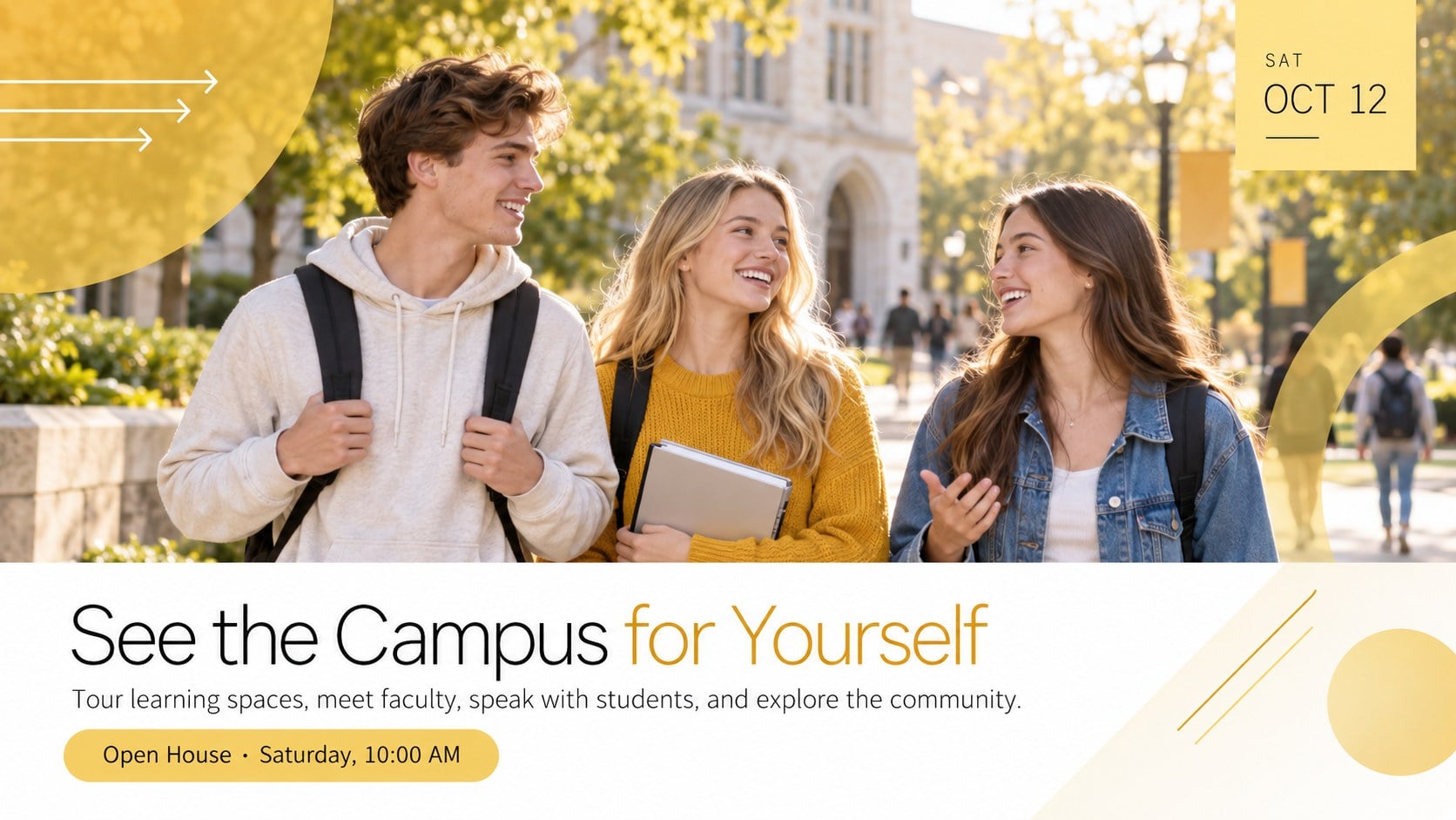 Golden Gradient College Prospectus presentation template, slide 12