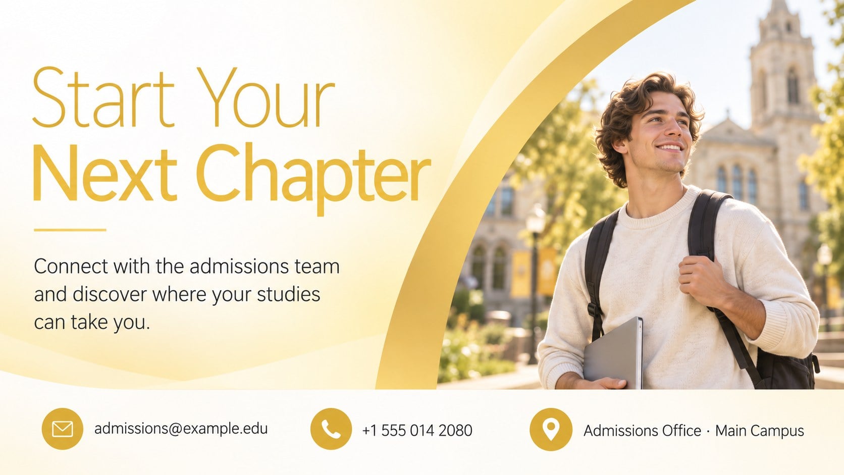 Golden Gradient College Prospectus presentation template, slide 15