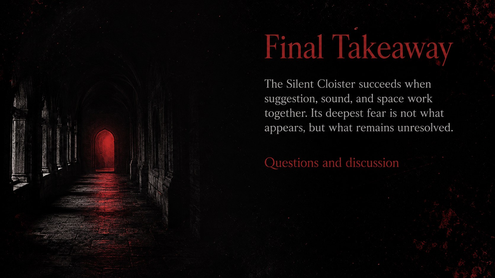 Gothic Horror Film Critique Deck presentation template, slide 15