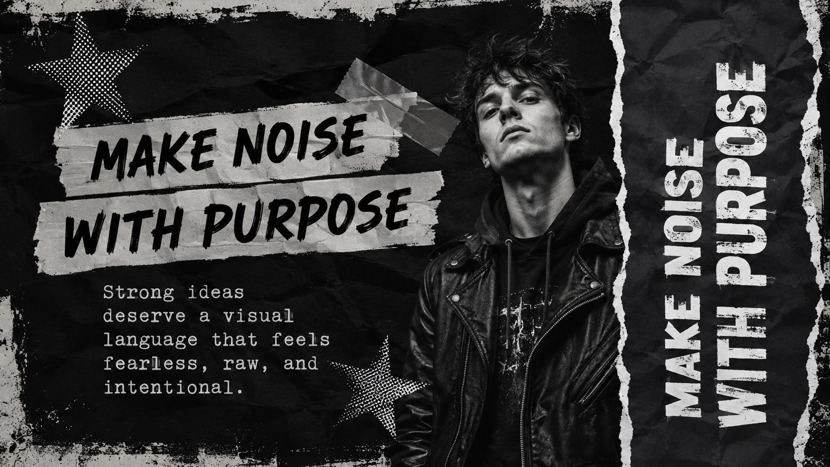 Gothic Zine Presentation Theme presentation template, slide 2