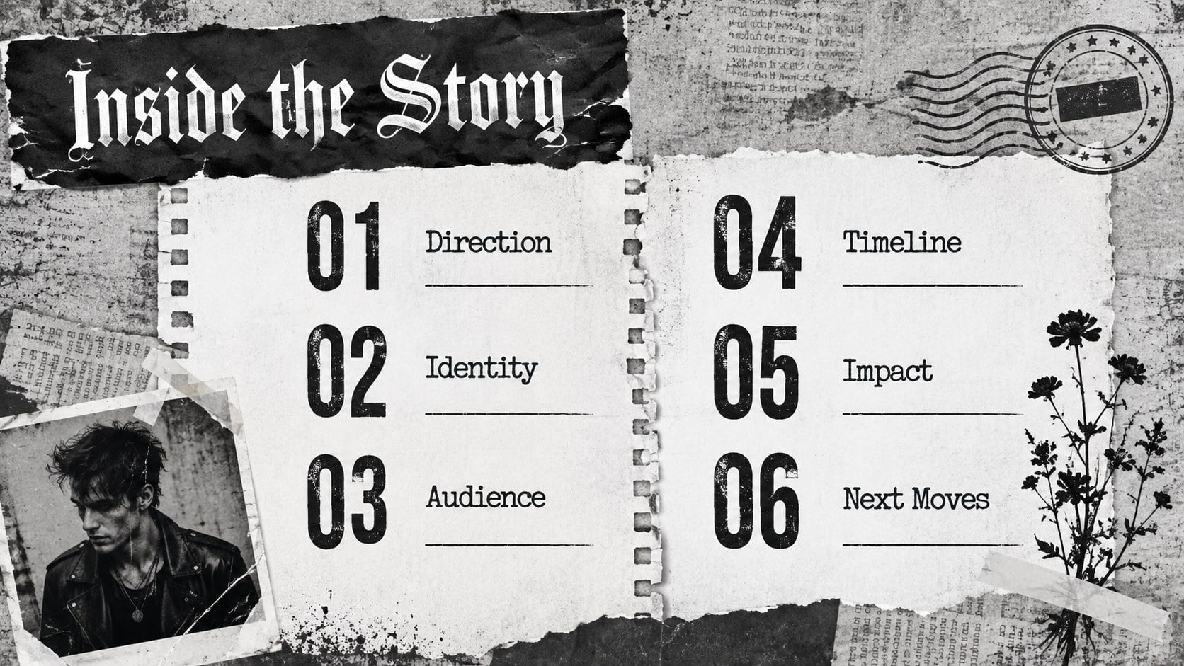 Gothic Zine Presentation Theme presentation template, slide 3