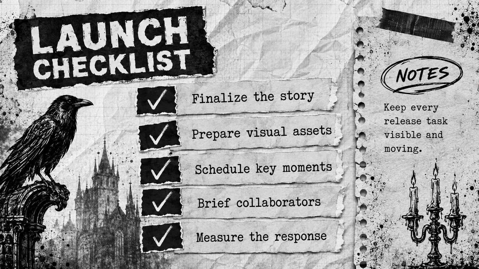 Gothic Zine Presentation Theme presentation template, slide 13