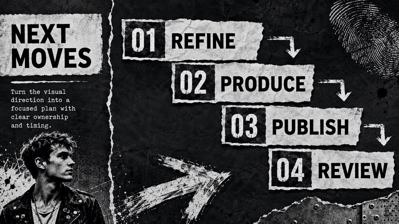 Gothic Zine Presentation Theme presentation template, slide 14