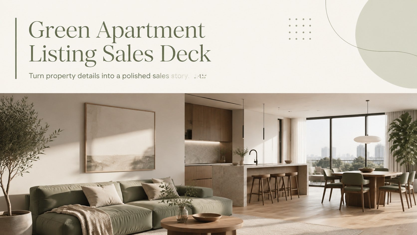 Green Apartment Listing Sales Deck