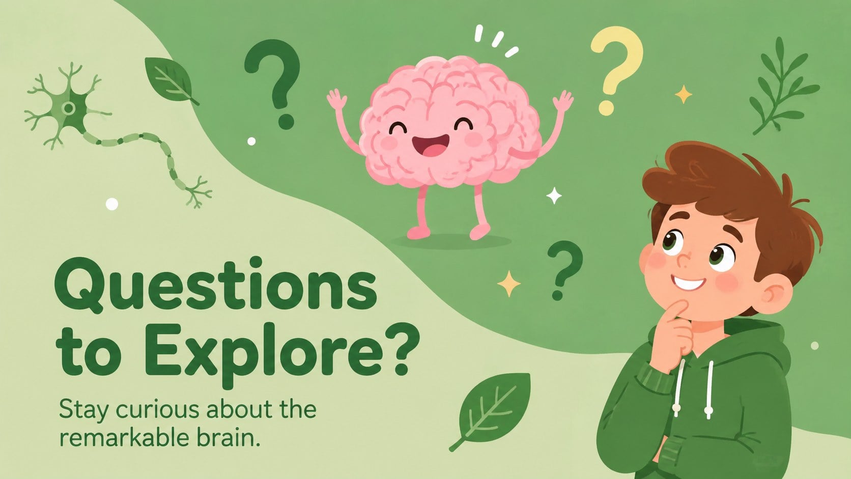 Green Brain Science Lesson Deck presentation template, slide 15