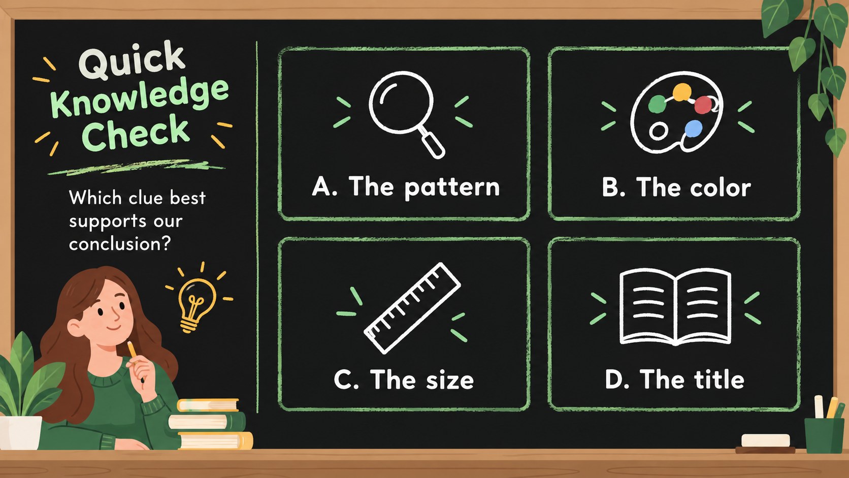 Green Chalkboard Classroom Meeting Deck presentation template, slide 10