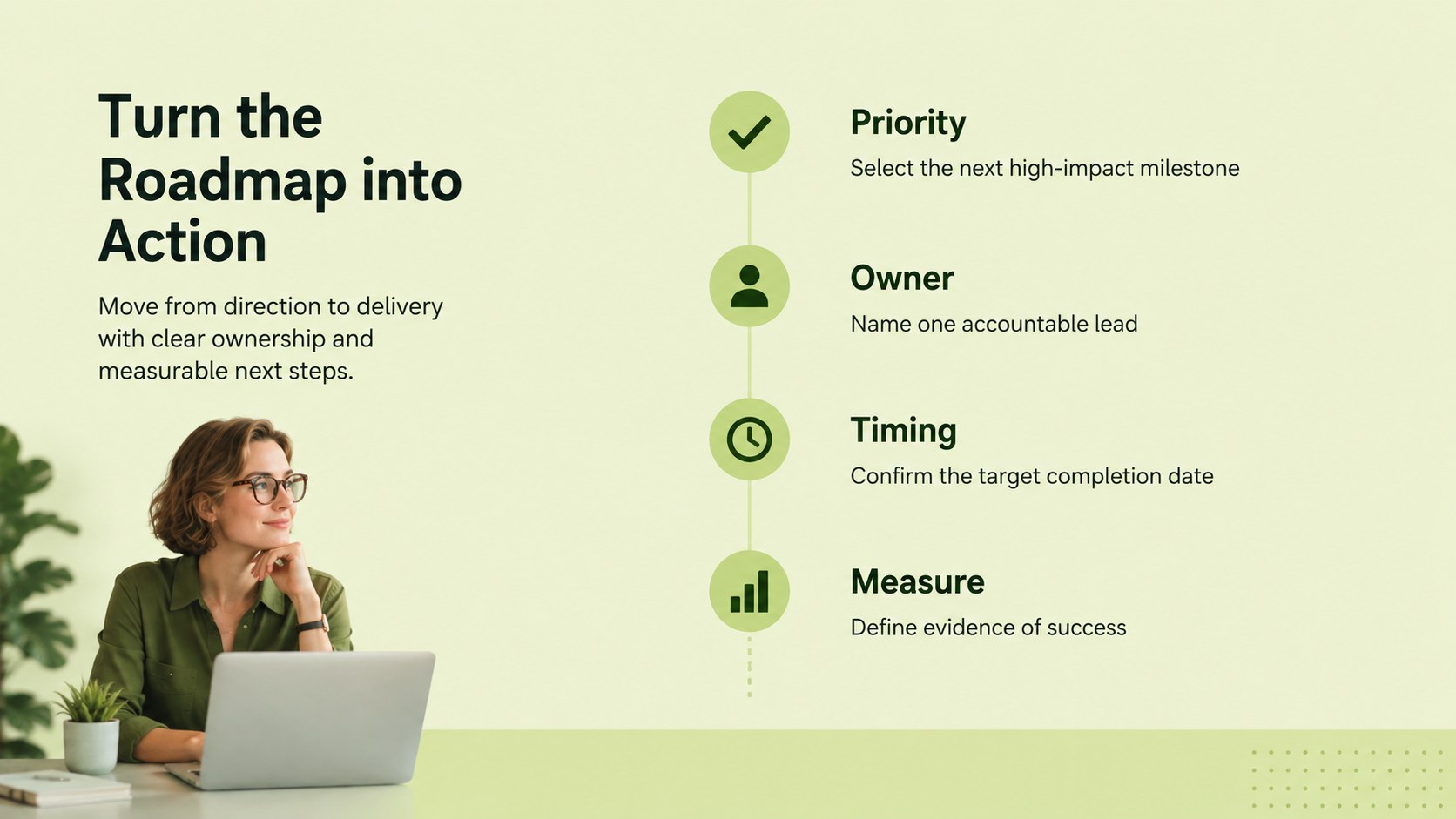 Green Process Roadmap Template presentation template, slide 6