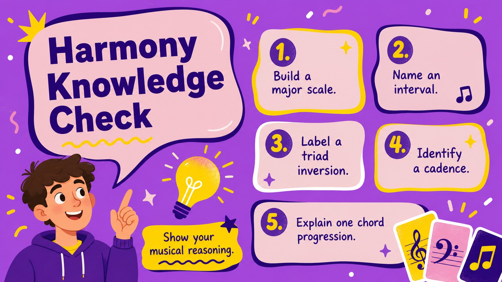 High School Harmony Fundamentals Deck presentation template, slide 14