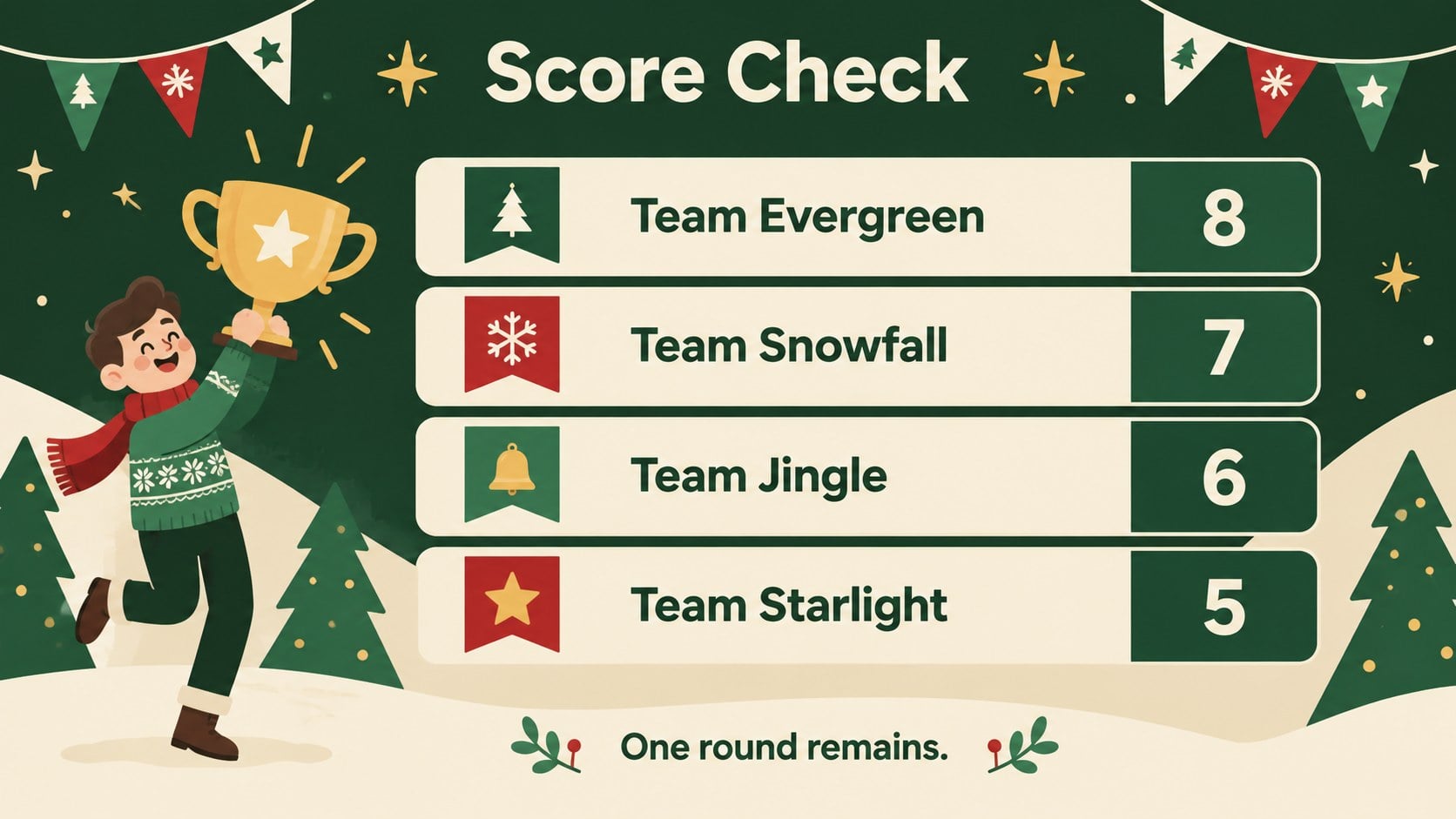 Holiday Quiz Challenge Game Deck presentation template, slide 11