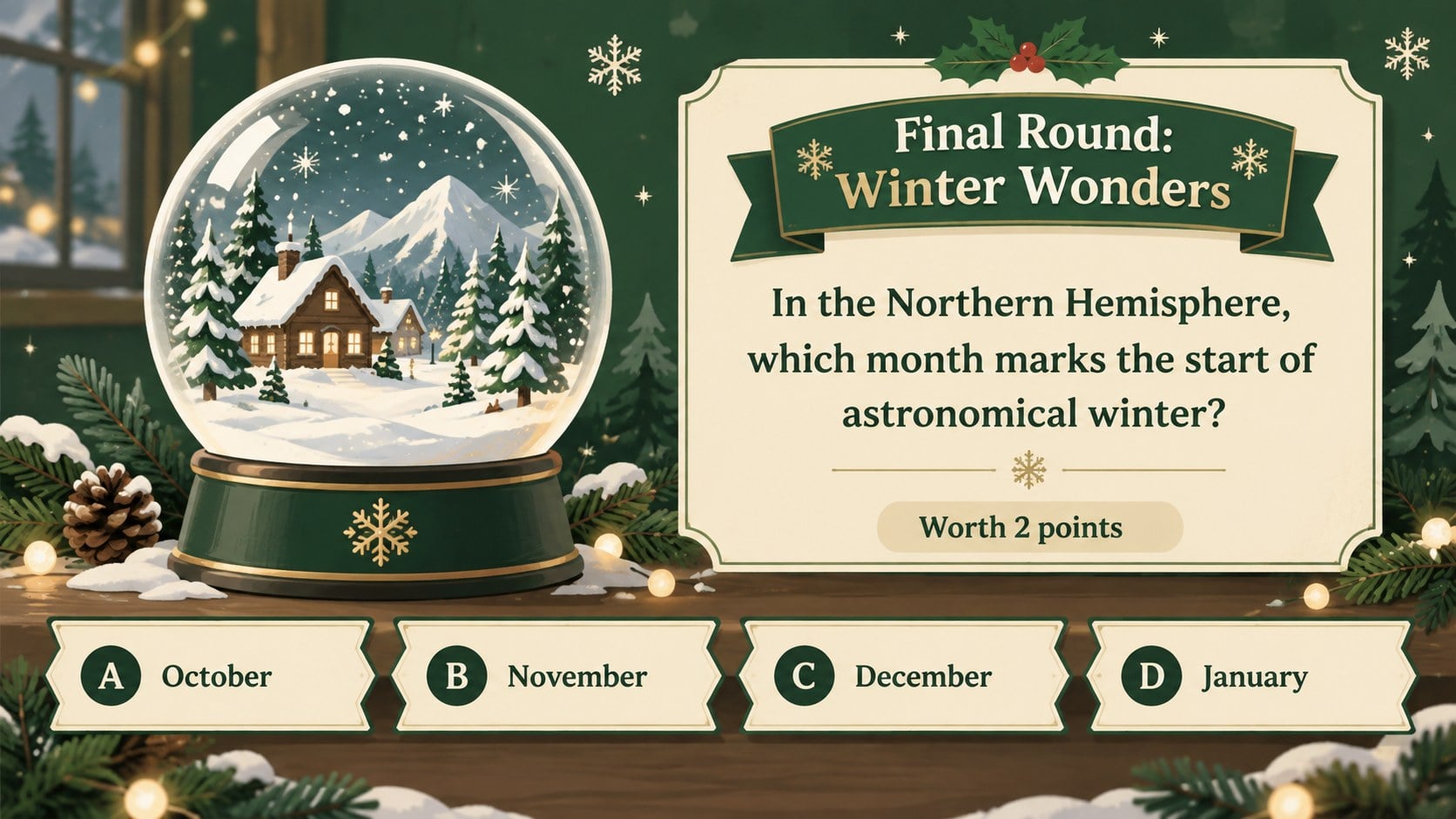 Holiday Quiz Challenge Game Deck presentation template, slide 12