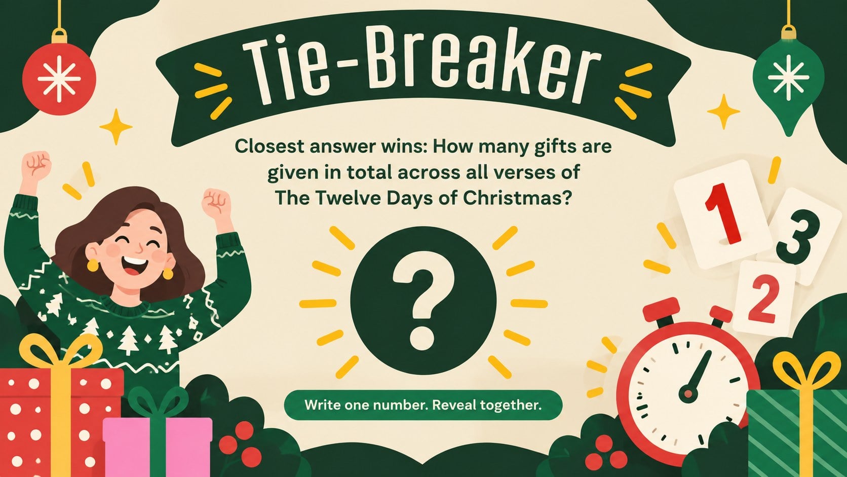 Holiday Quiz Challenge Game Deck presentation template, slide 13
