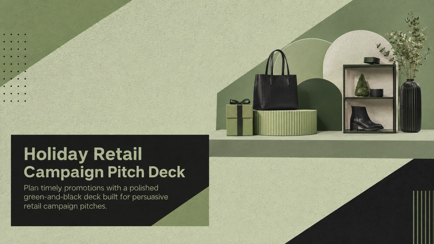 Holiday Retail Campaign Pitch Deck presentation template, slide 1