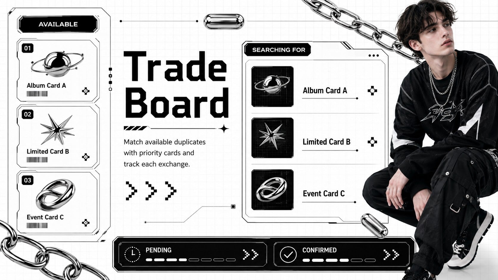 Modelo de apresentação Arquivo de Photocards de Ídolos, slide 9