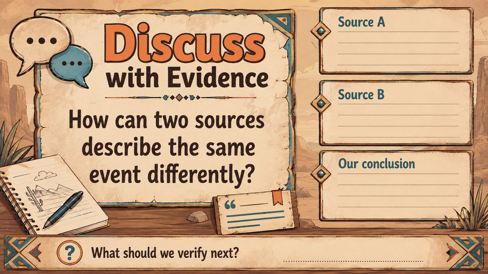 Indigenous Cultures History Classroom Deck presentation template, slide 14