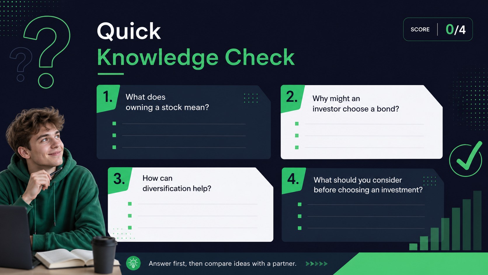 Investment Basics Classroom Deck presentation template, slide 14