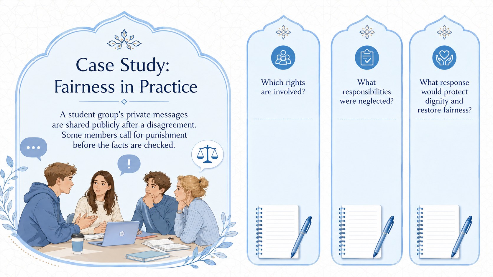 Islamic Human Rights Education Deck presentation template, slide 13