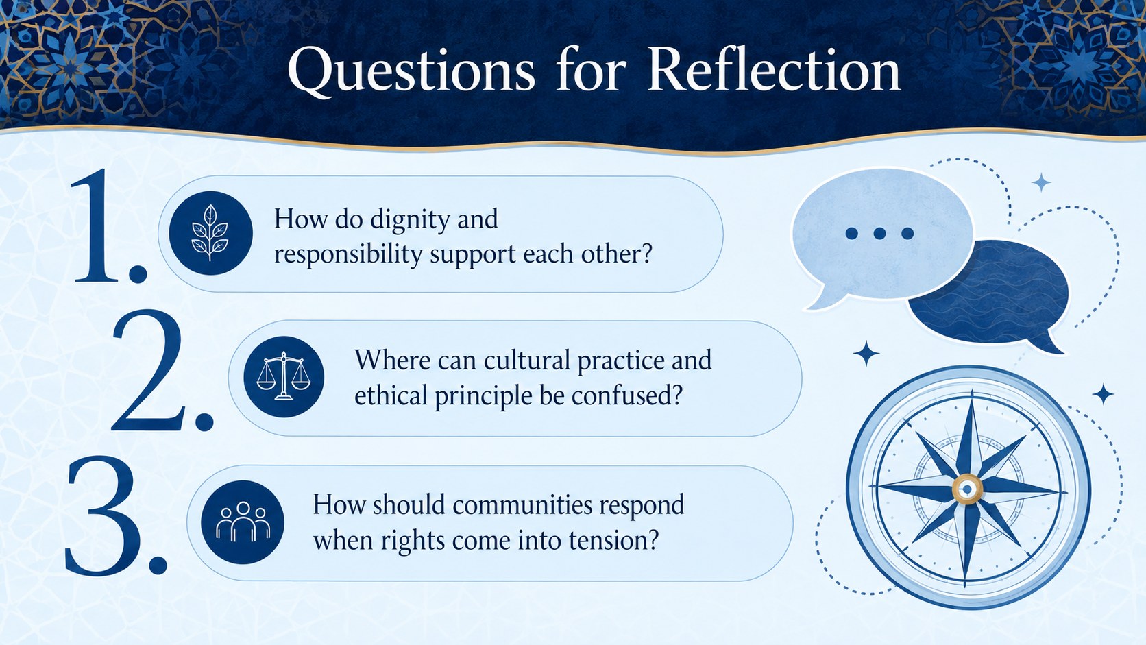 Islamic Human Rights Education Deck presentation template, slide 14