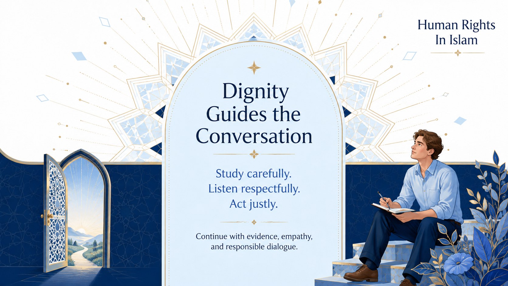 Islamic Human Rights Education Deck presentation template, slide 15