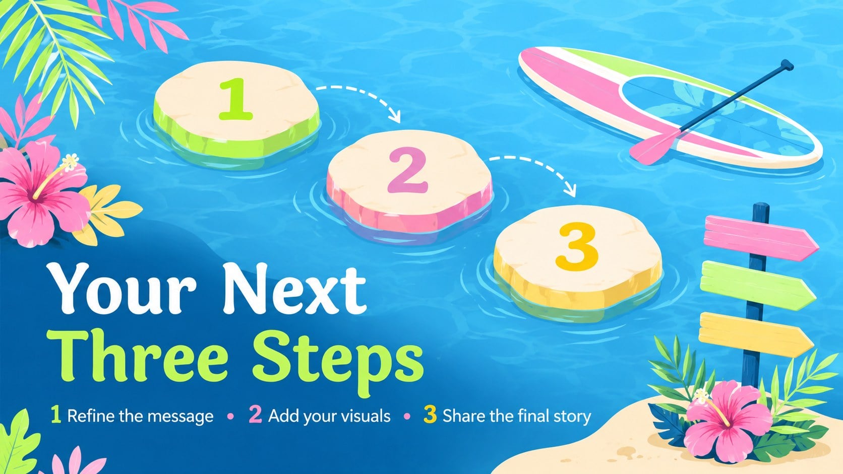Island Sunshine Tropical Slides Deck presentation template, slide 14