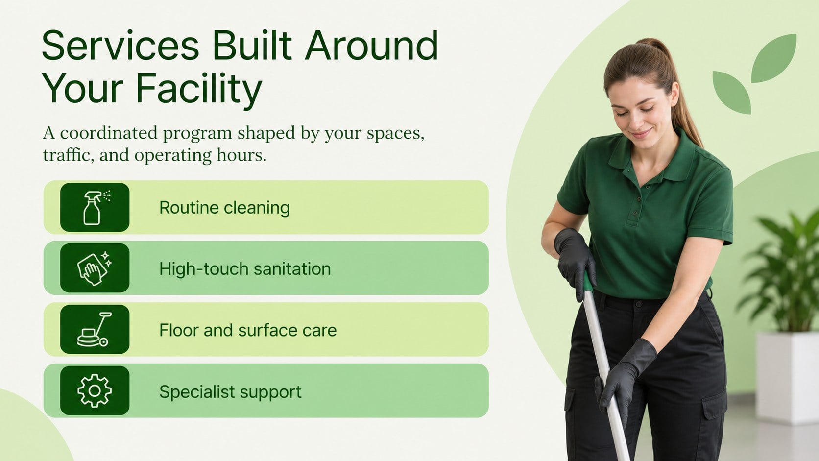 Janitorial Services Proposal Deck presentation template, slide 3
