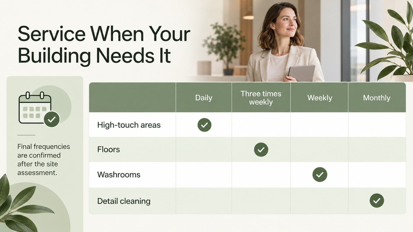 Janitorial Services Proposal Deck presentation template, slide 10