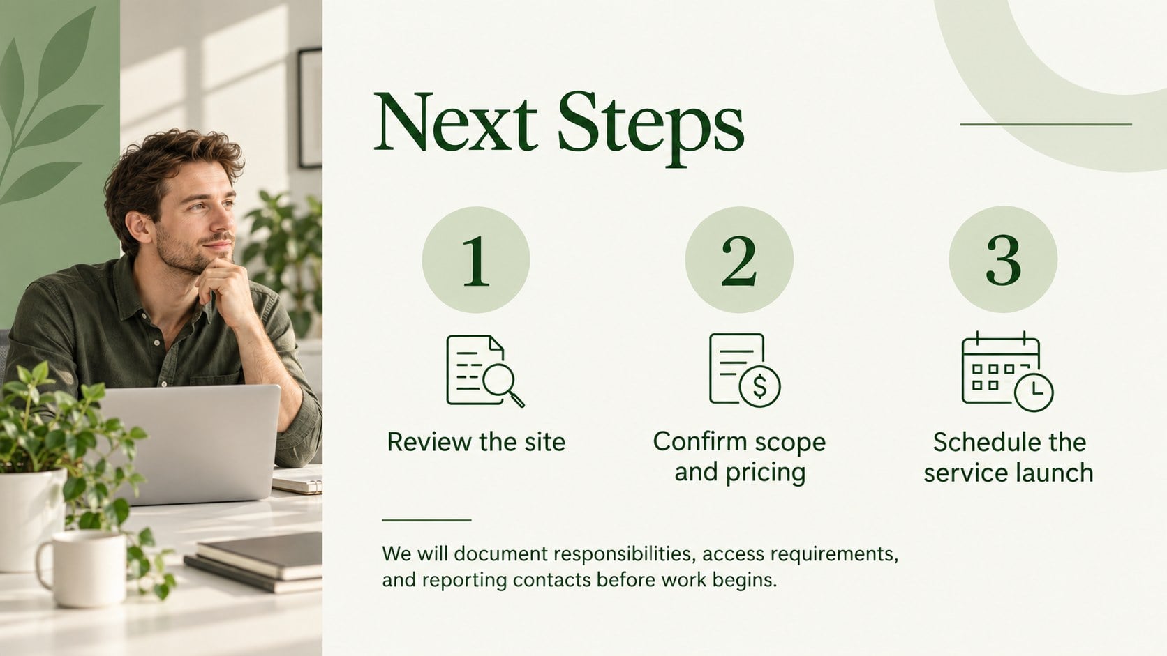 Janitorial Services Proposal Deck presentation template, slide 14