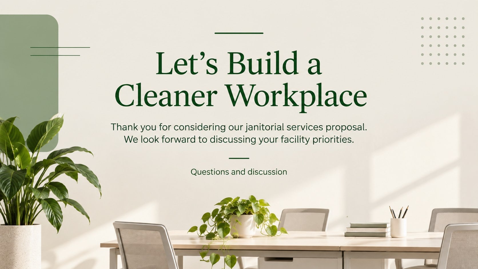 Janitorial Services Proposal Deck presentation template, slide 15