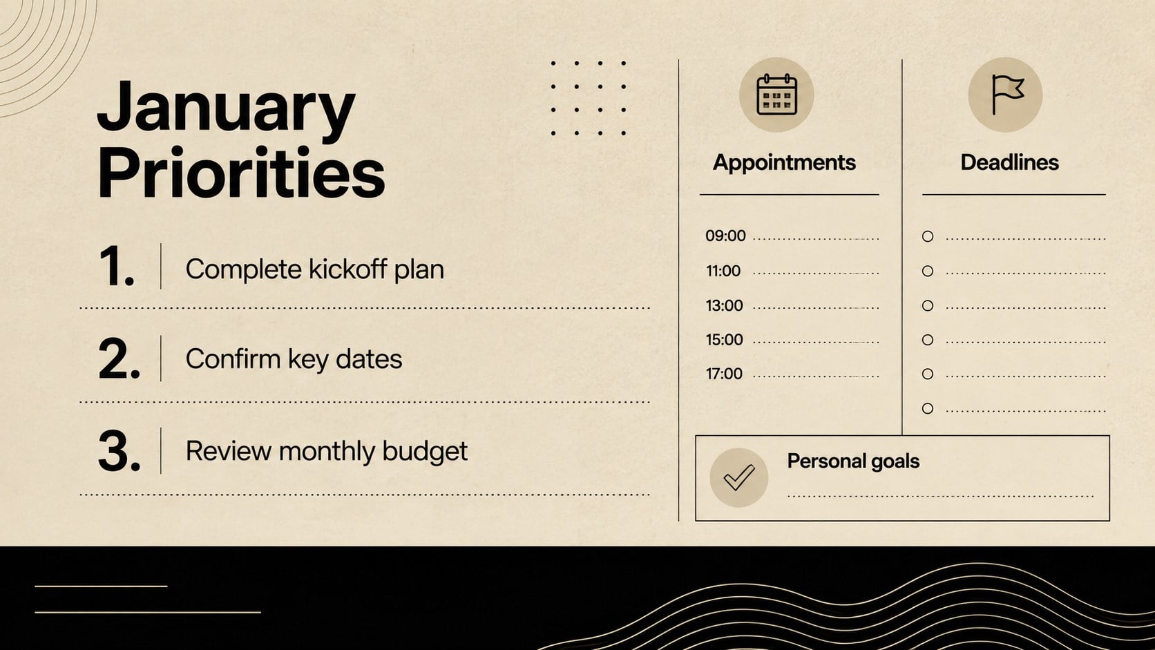 January 2027 Calendar Organizer presentation template, slide 3