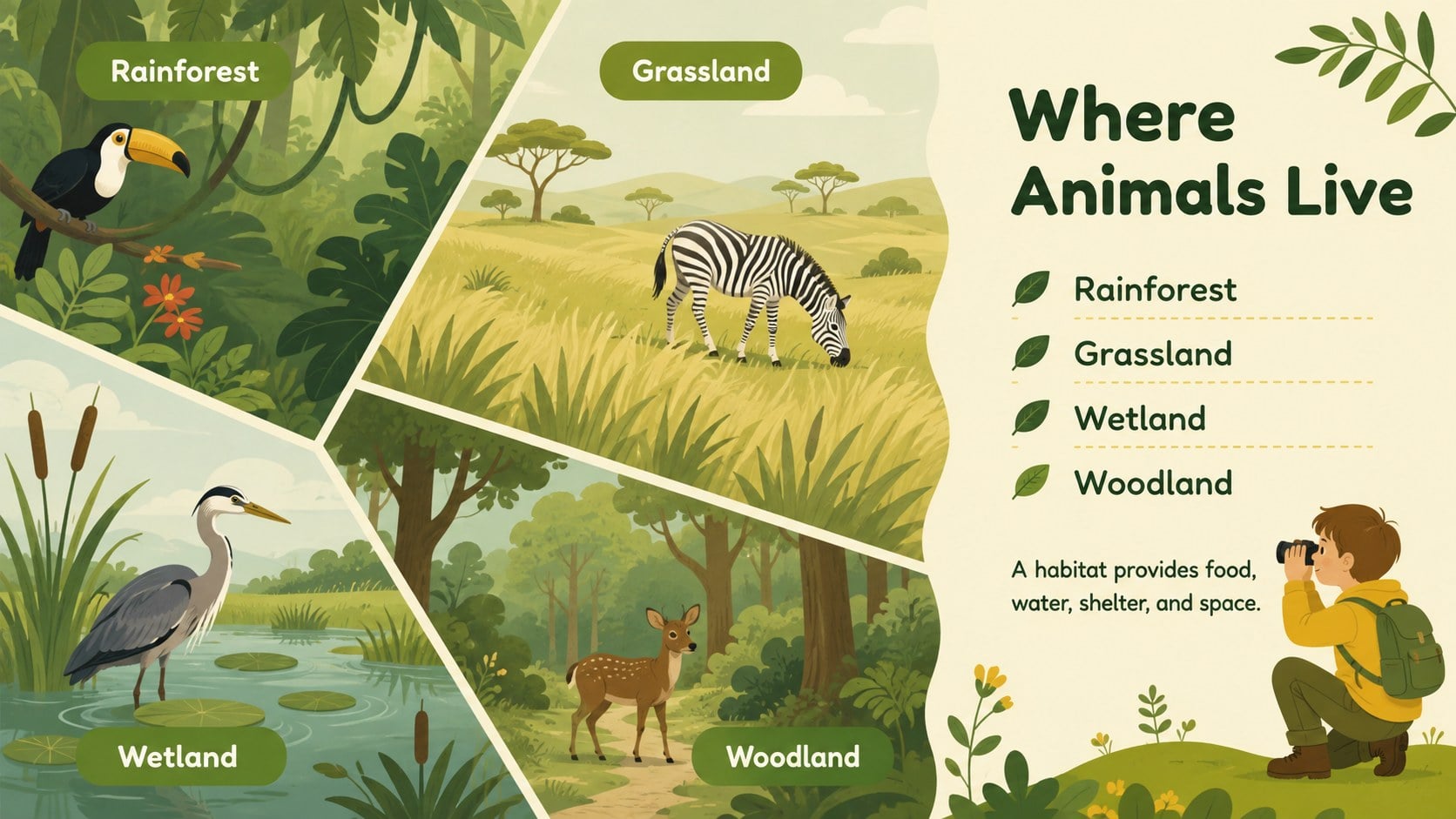 Modelo de apresentação Aula de Biologia com Animais da Floresta, slide 4