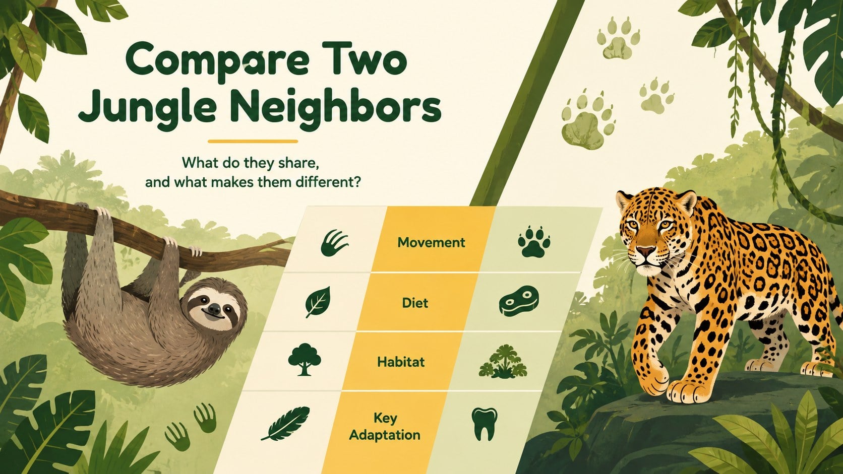 Modelo de apresentação Aula de Biologia com Animais da Floresta, slide 11