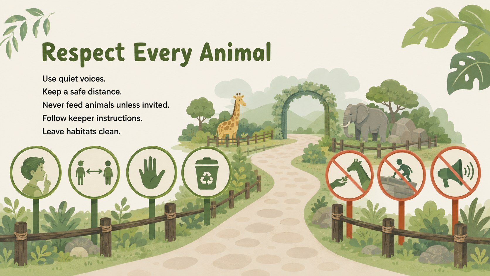 Jungle Zoo Adventure Lesson Deck presentation template, slide 11