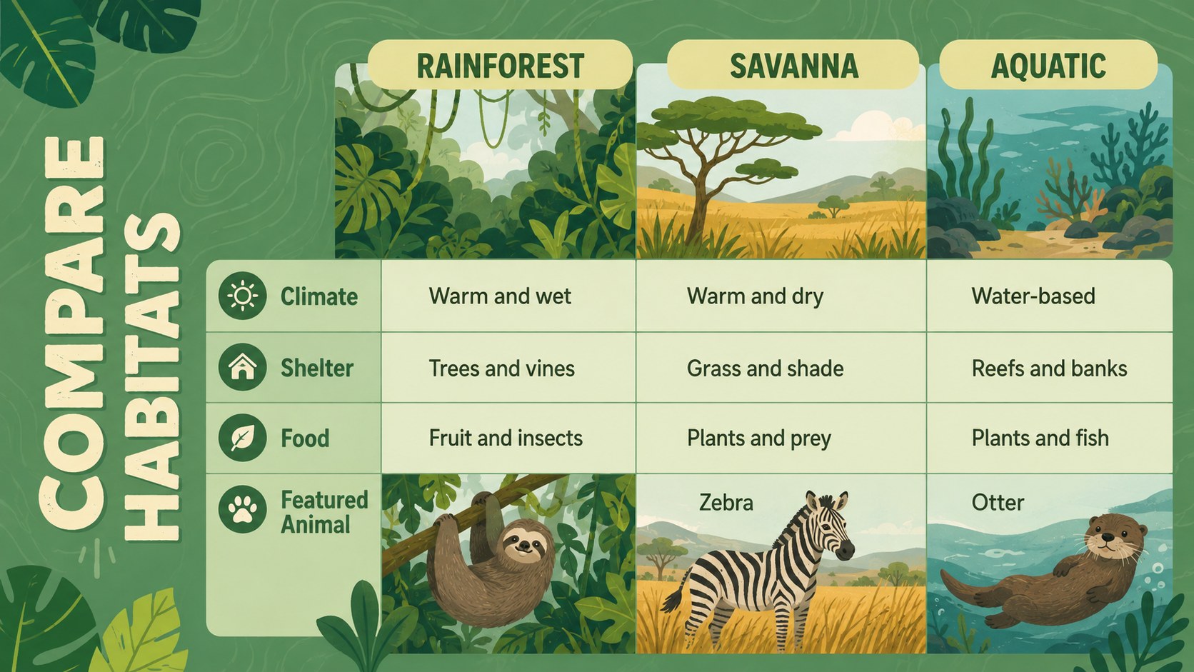 Jungle Zoo Adventure Lesson Deck presentation template, slide 13