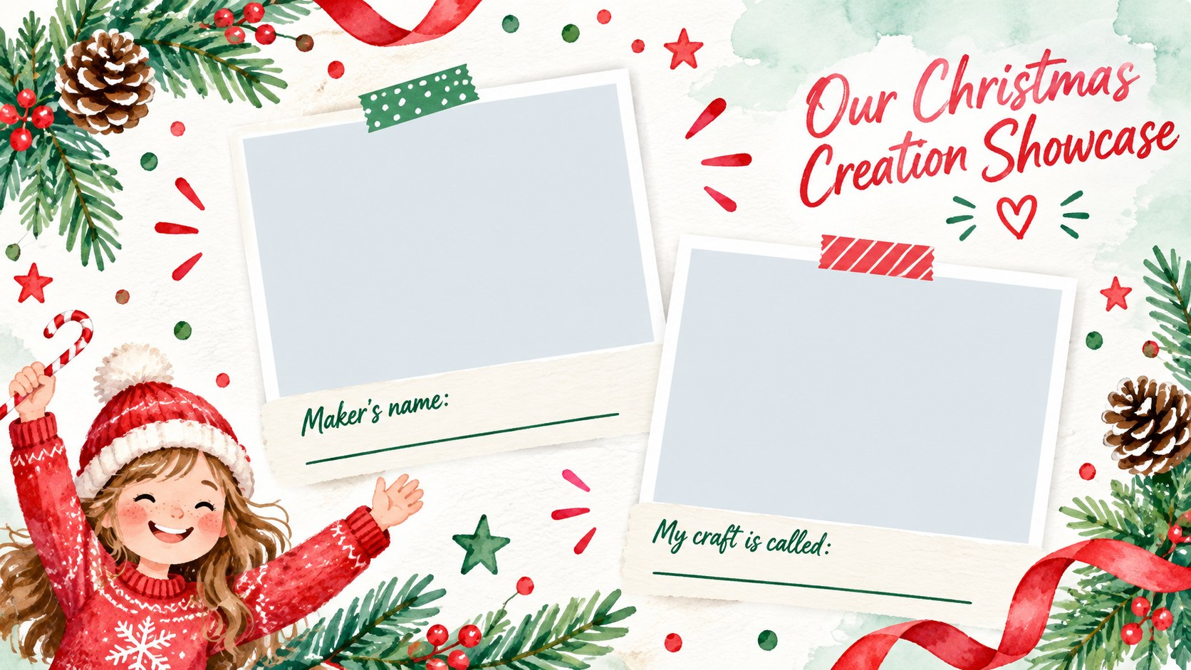 Kids Christmas Craft Workshop Slides presentation template, slide 12