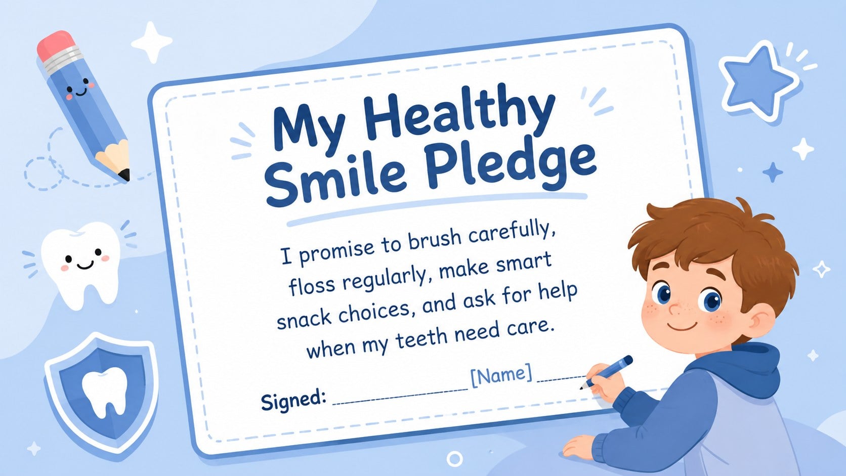Modelo de apresentação Certificado da Fada do Dente para Crianças, slide 10