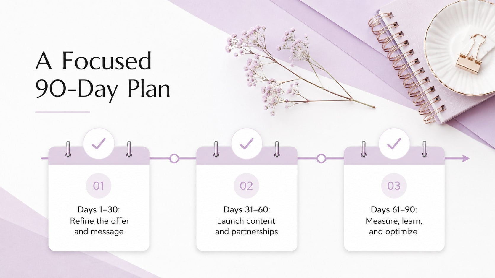 Lavender Bridal Planning Business Strategy Deck presentation template, slide 14