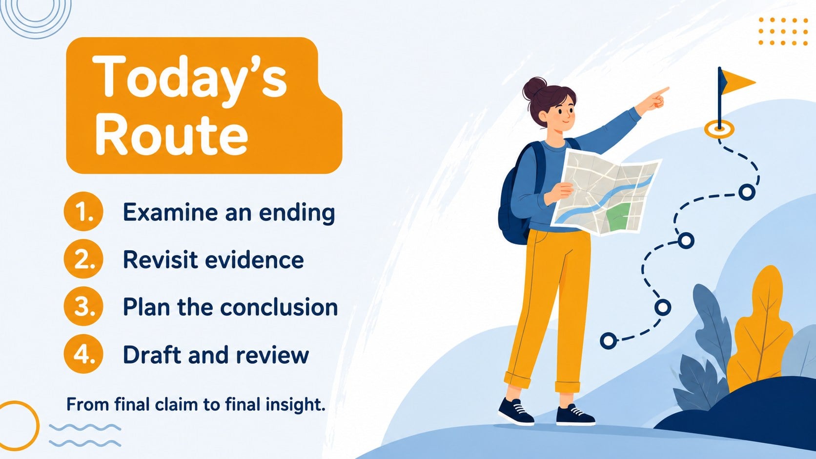 Literary Analysis Conclusion Lesson Deck presentation template, slide 13