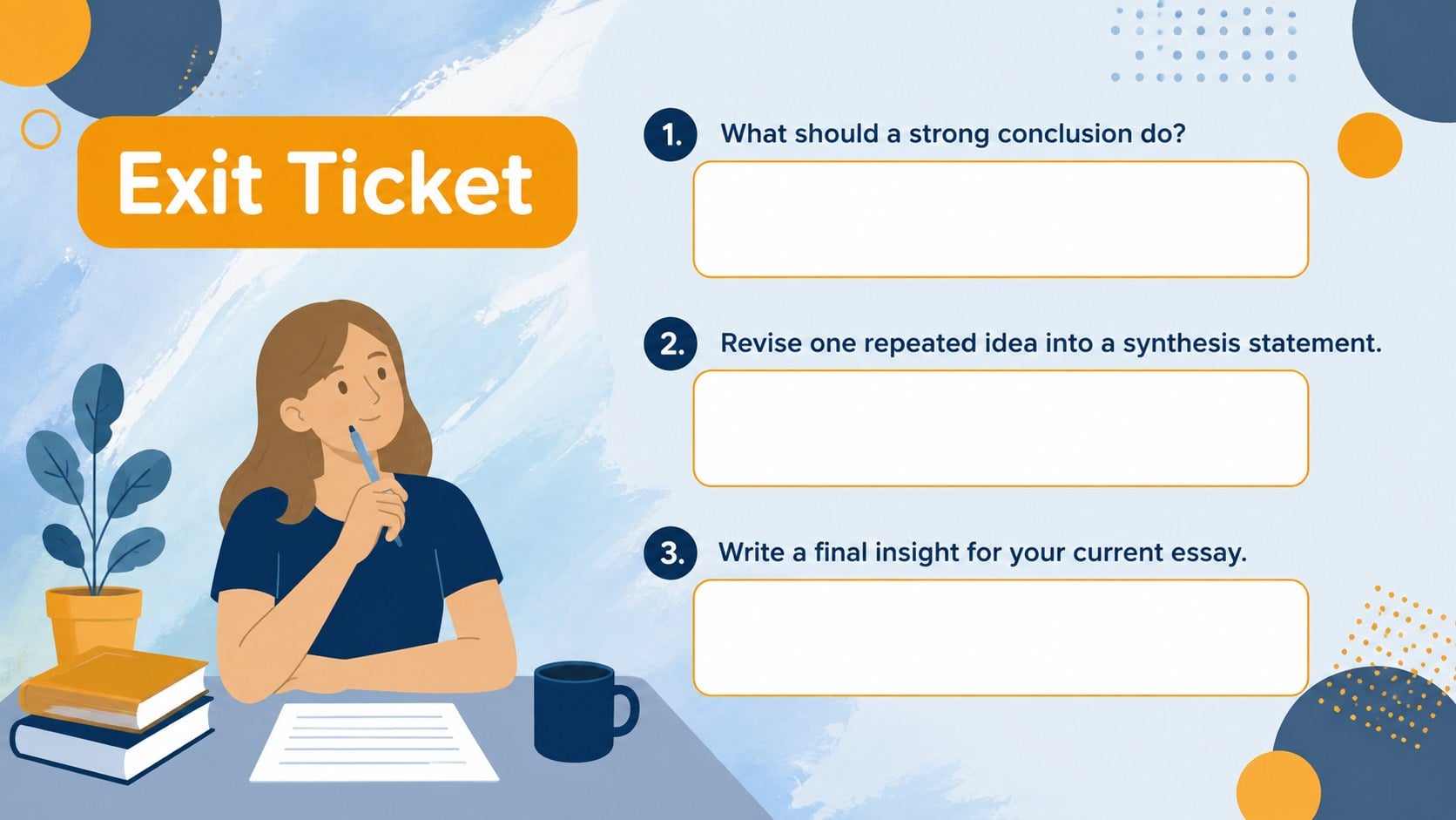 Literary Analysis Conclusion Lesson Deck presentation template, slide 14