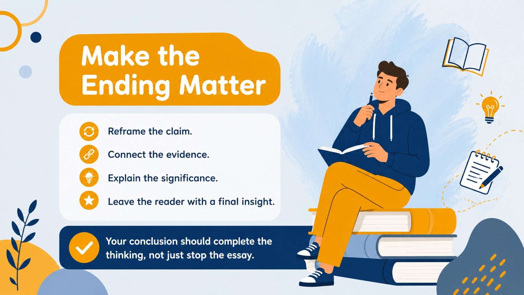 Literary Analysis Conclusion Lesson Deck presentation template, slide 15
