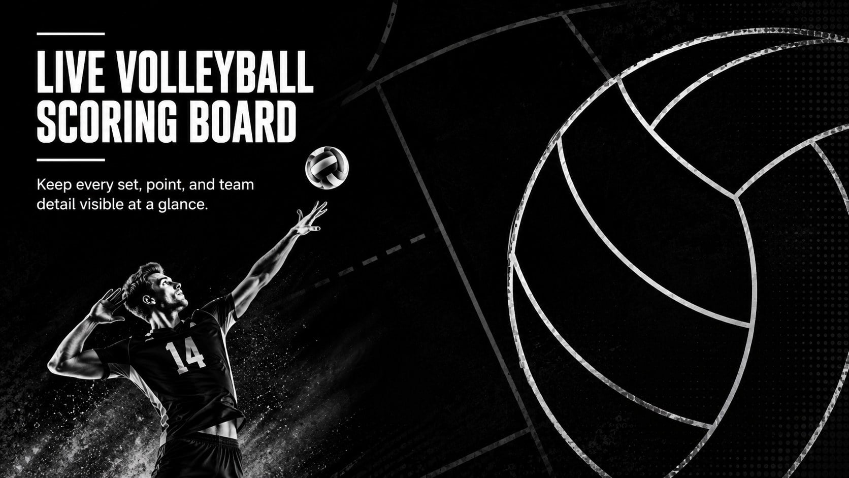 Modelo de apresentação Placar ao Vivo de Vôlei, slide 1