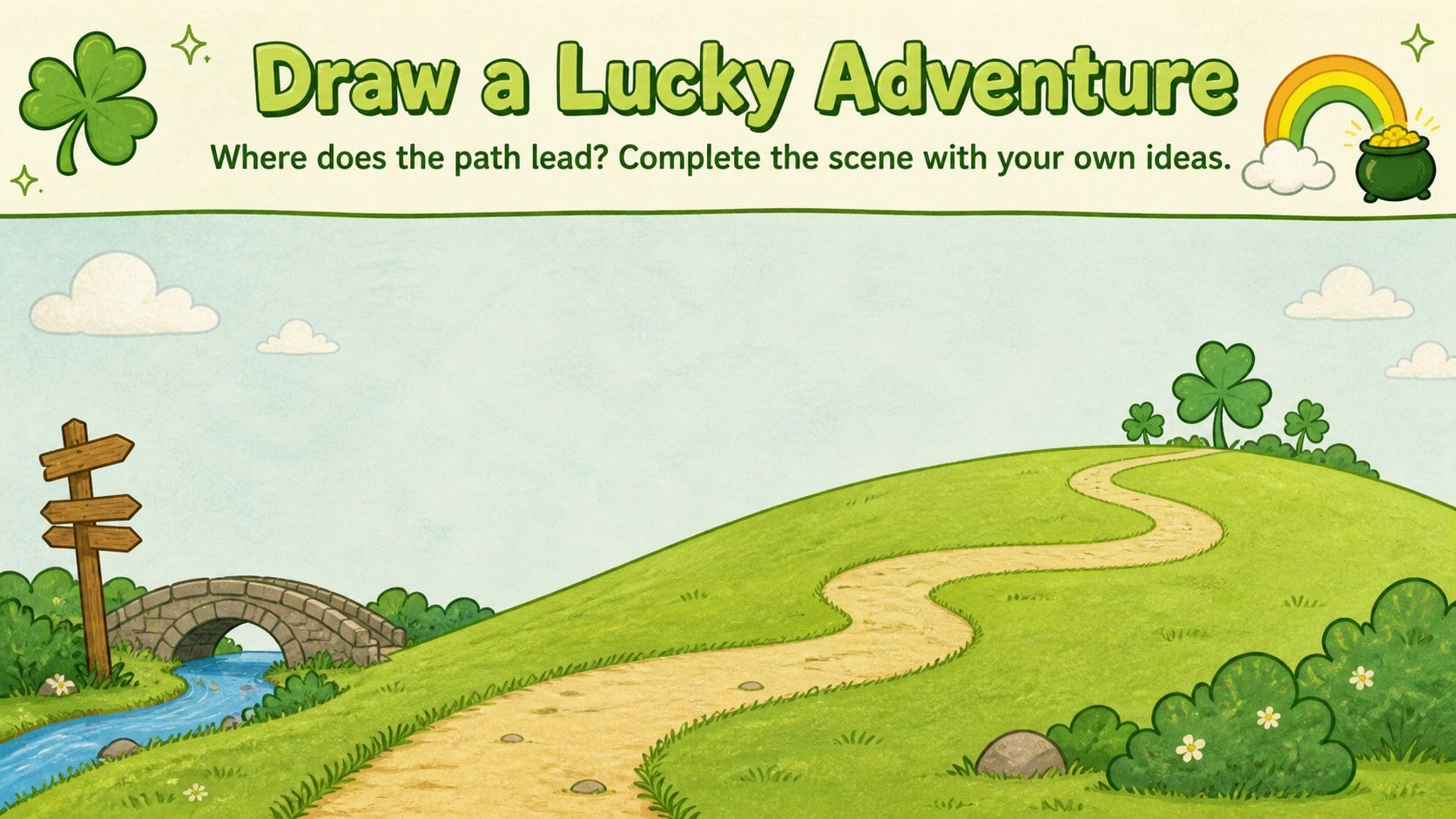 Lucky Shamrock Art Activity Pack presentation template, slide 11